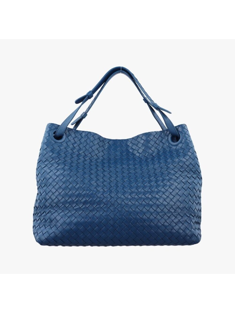 Bottega Veneta Garda Intrecciato Blue Lambskin